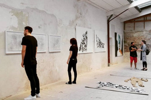 Measuring the Human Landscape, installation view, Michaela Putz 2016, drawings