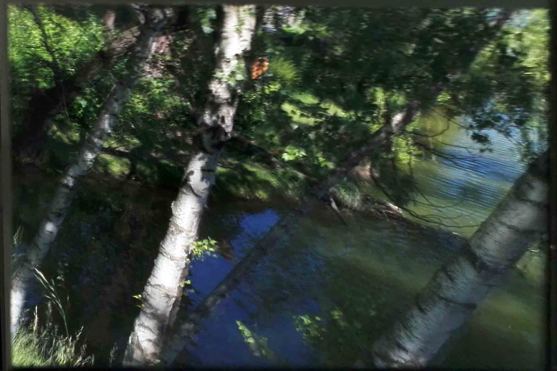 Stained Landscapes #3, Michaela Putz 2017. Photography of Landscapes mirroring on a smartphone screen
