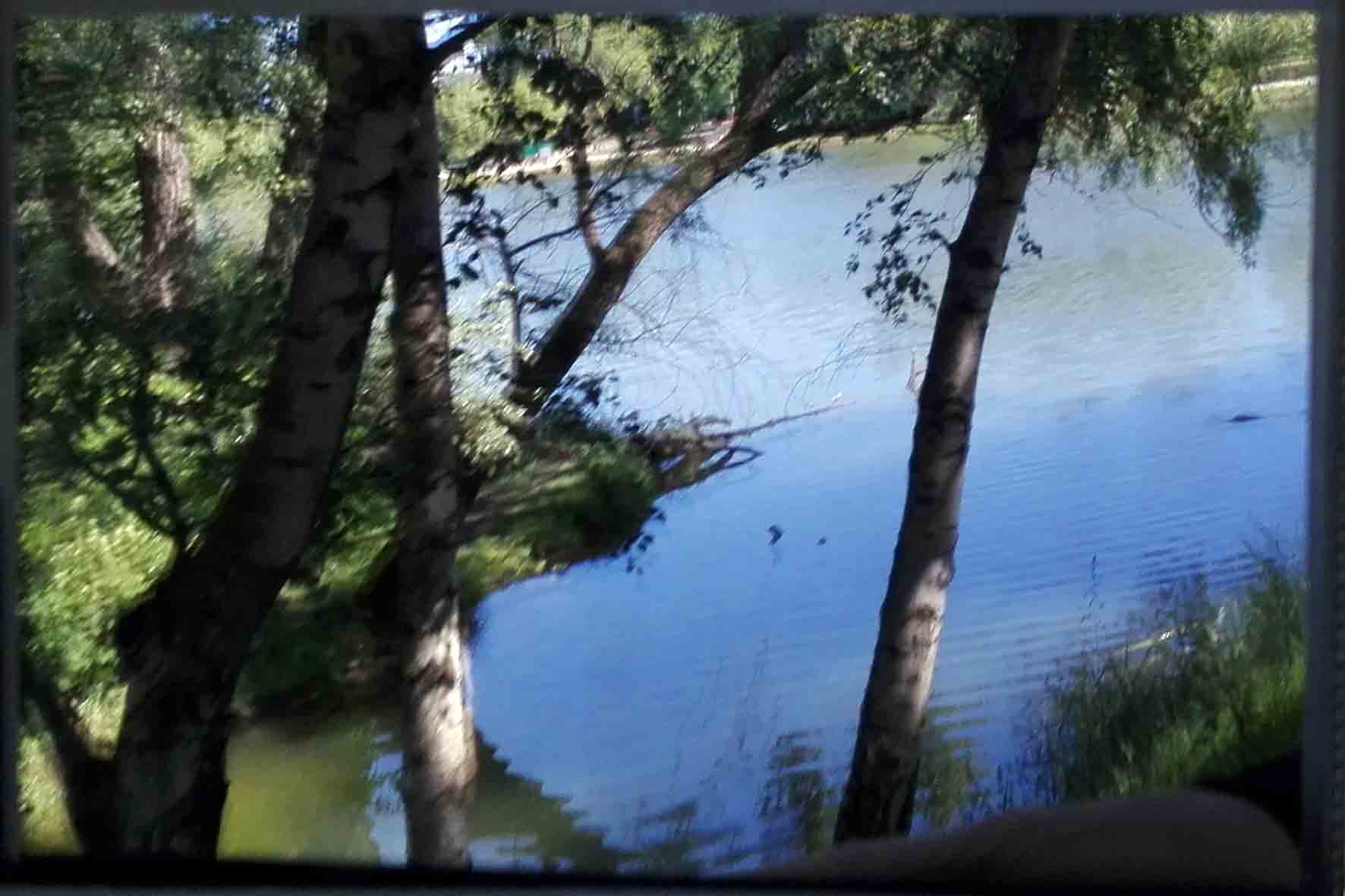 Stained Landscapes #5, Michaela Putz 2017. Photographies of landscapes mirroring on a smartphone screen.